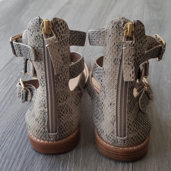 Joie Eri Snake Print Leather Gladiator Sandals - Picture 2 of 9